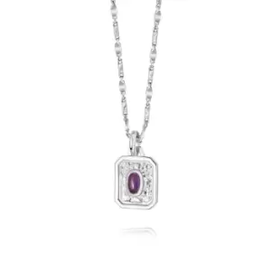 Image of Daisy London February Amethyst Birthstone Necklace Sterling Silver