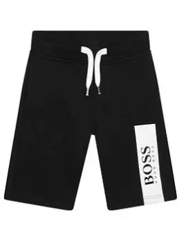 Image of BOSS Boys Logo Jog Shorts - Black, Size 6 Years