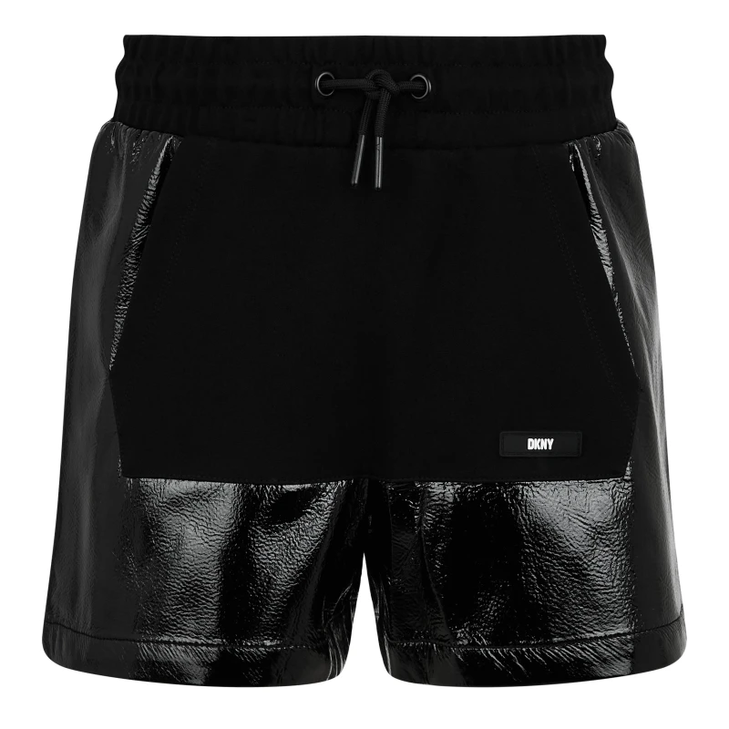Image of DKNY Shiny Shorts Juniors - Black 6 - 7 Years