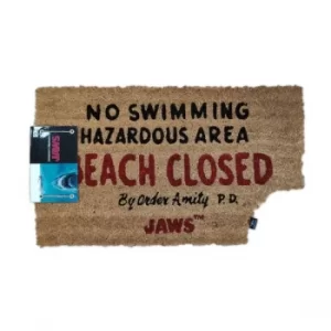 Image of Jaws Doormat Beach Closed 43 x 72 cm