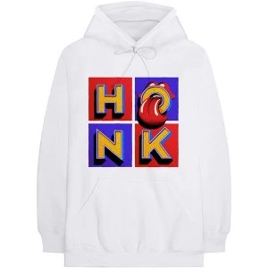 Image of The Rolling Stones - Honk Album Mens Medium Pullover Hoodie - White