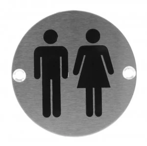 Image of Stainless Steel 76mm Male Female Symbol Door Sign