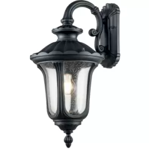 Image of Elstead Chicago Outdoor Wall Lantern Textured Black, IP44