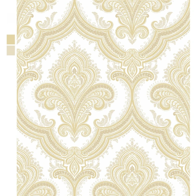 Image of Design ID DID Damask Gold Wallpaper Yellow unisex One Size