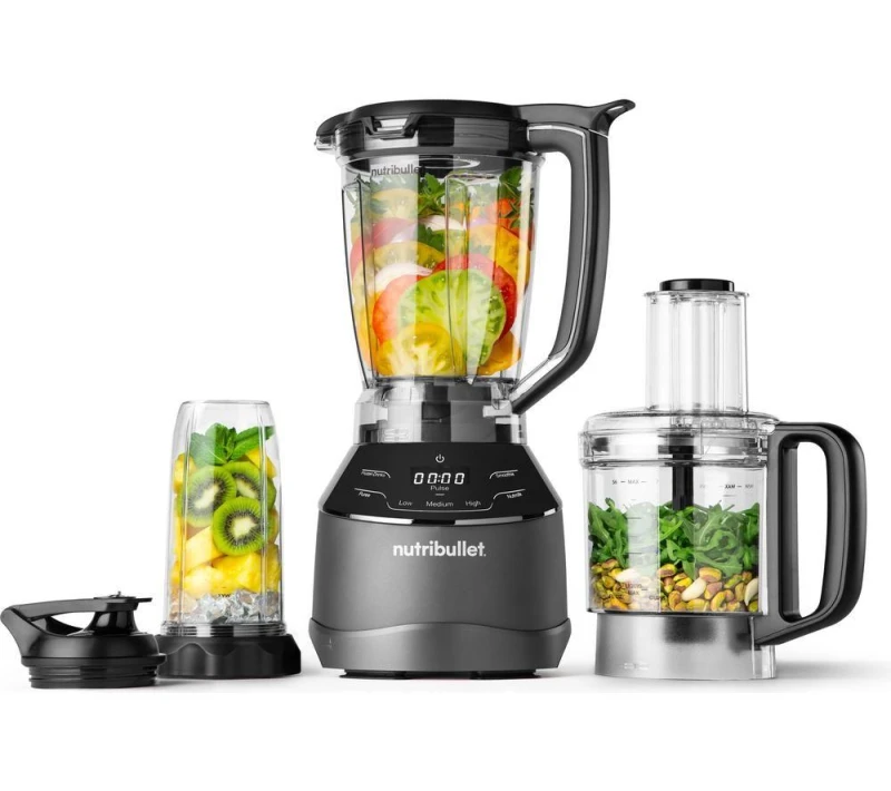 Image of NUTRIBULLET Triple Prep System Blender - Dark Grey, Clear,Silver/Grey 5061059291660