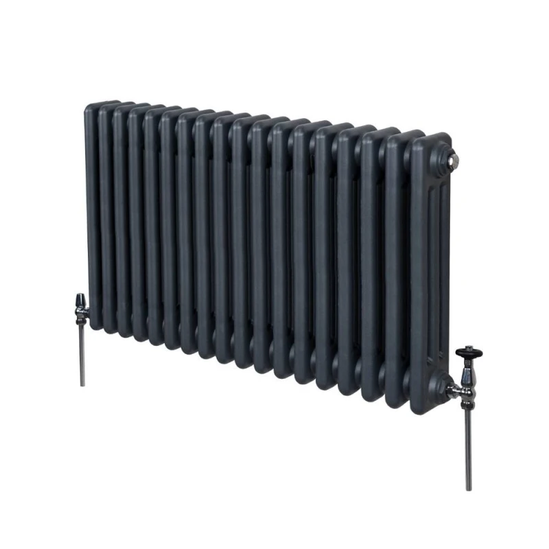 Image of MonsterShop Traditional 3 Column Radiator - 600 X 832mm - Anthracite