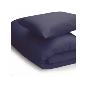 Image of Belledorm Easycare Polycotton Percale 200 Thread Count Duvet Cover, Navy, King