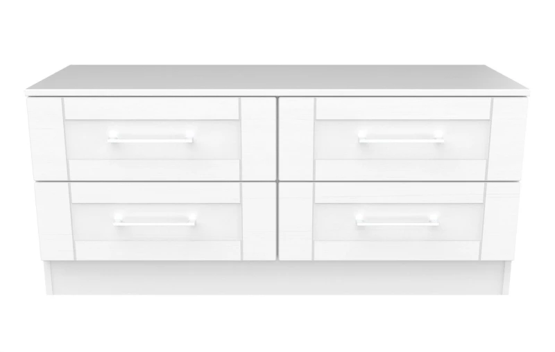 Image of Ripon 4 Drawer Bed Box In White Ash (Ready Assembled)