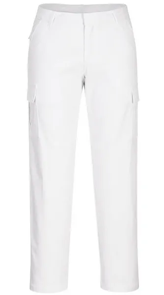 Image of Portwest Womens Stretch Cargo Trousers S233WHR28 Colour: White