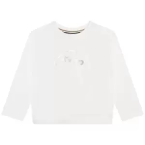 Image of Boss Long Sleeve Signature Logo T-Shirt Junior Girls - White