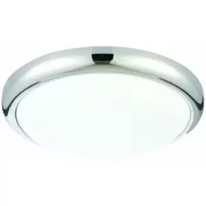 Image of Loops - Round LED Flush Ceiling Light 15W Colour Changing White Chrome Indoor Bulkhead