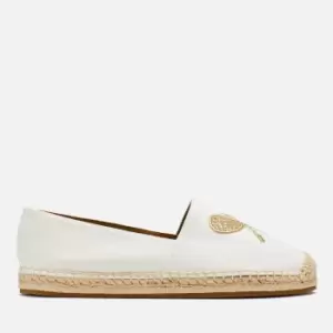 Image of Kate Spade New York Womens Doubles Canvas Espdrilles - Optic White - UK 4