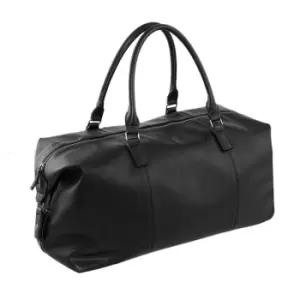Image of Quadra NuHude Faux Leather Weekender Holdall Bag (Pack of 2) (One Size) (Black)