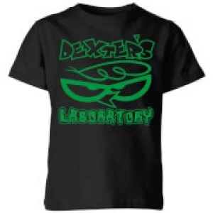 Image of Dexters Lab Logo Kids T-Shirt - Black - 7-8 Years