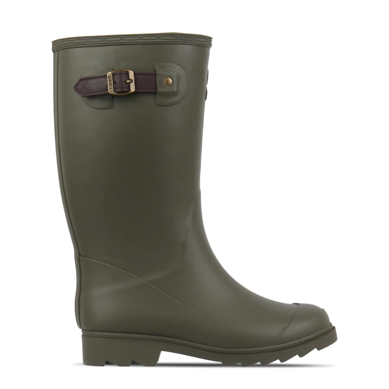Image of Gelert Fur Lined Welly Boot Womens Olive female 3 (36)