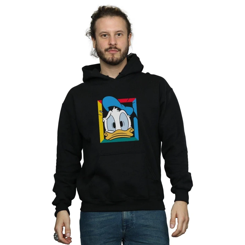 Image of Disney Men Donald Duck Panicked Hoodie in Black Size: Small Black S Male 5059114957767