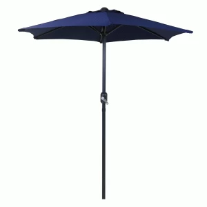Image of Charles Bentley 2m Market Crank Parasol - Blue
