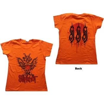 Image of Slipknot - Winged Devil Womens Medium T-Shirt - Orange
