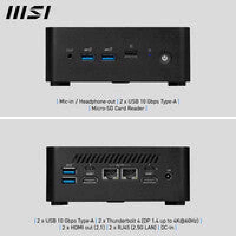 Image of MSI Cubi NUC 1M Intel Core 5 120U Desktop PC, NUC, SFF, Mini Computer, HTPC, (16GB RAM, 512GB Storage, Windows 11 PRO), Intel Graphics/DDR5/Dual T