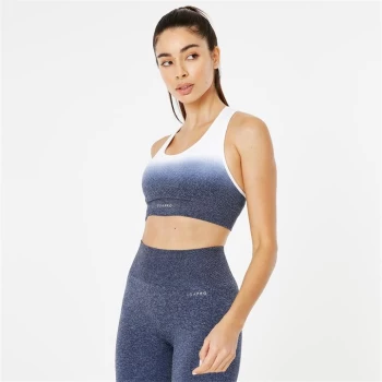 Image of USA Pro Seamless Ombre Sports Bra Womens - Navy/White