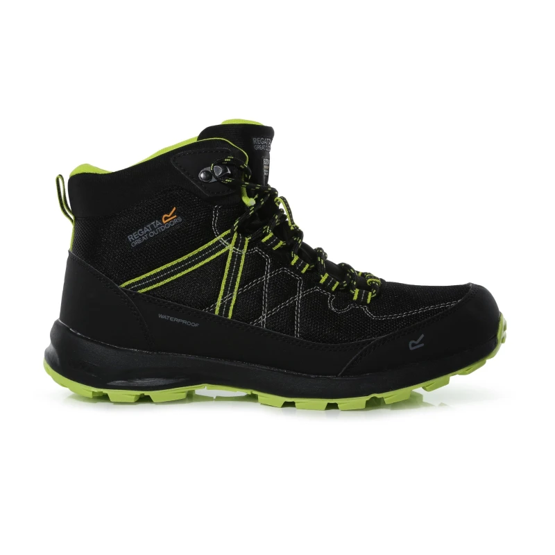 Image of Regatta Samaris Lite Waterproof & Breathable Walking Boots Black/LimPun male 7 (41)