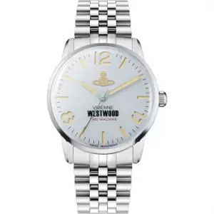 Image of Mens Vivienne Westwood Cadogan Quartz Watch with Light Blue Dial & Silver Stainless Steel Bracelet