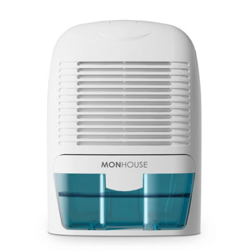 Image of Monhouse Dehumidifier 1500Ml Portable, Compact And Quiet Moisture Absorber - Mini Electric Mould Remover For Home - White/blue