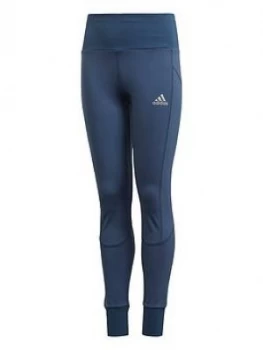 Image of Adidas Girls Junior G A.R. D Tights, Navy Blue, Size 4-5 Years, Women