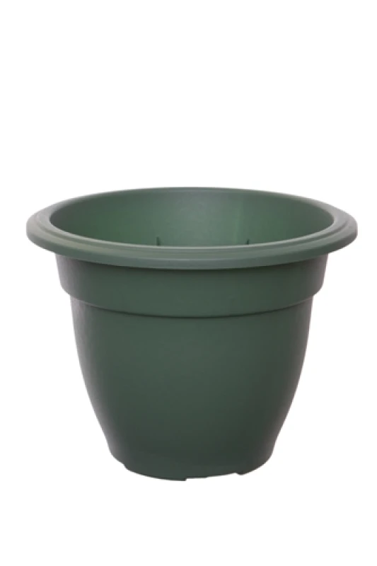 Image of Whitefurze 55cm Round Bell Planter, Forest Green