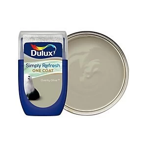 Image of Dulux Simply Refresh One Coat Overtly Olive Matt Emulsion Paint 30ml