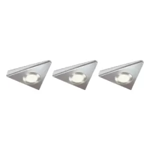 Image of NxtGen Georgia Premium LED Under Cabinet Light 1.8W (3 Pack) Cool White 65° Brushed Nickel
