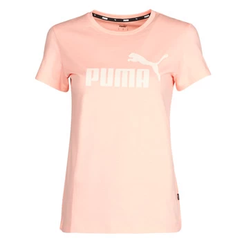 Image of Puma ESS Logo Tee (s) womens T shirt in Pink - Sizes L,M,S,XL