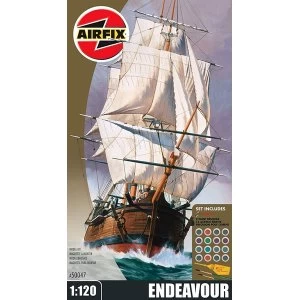 Image of Endeavour Bark and Captain Cook 250th Anniversary Airfix 1:120 Model Kit