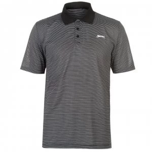Image of Slazenger Micro Stripe Golf Polo Shirt Mens - Black