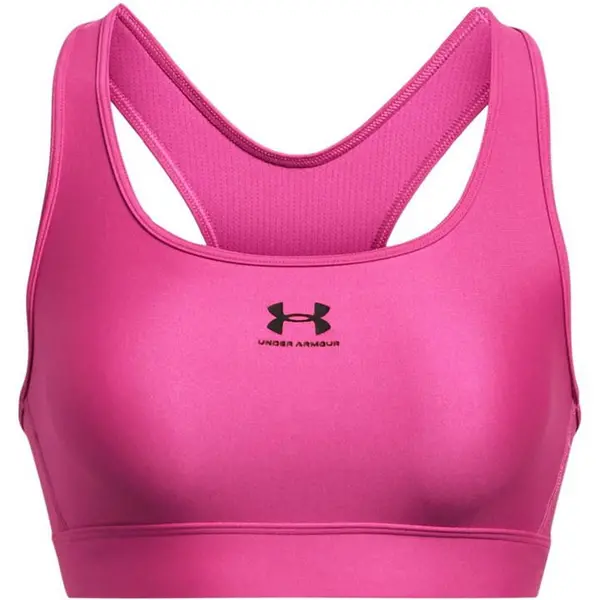 Image of Under Armour HeatGear Mid Padless Medium Impact Sports Bras 10 (S) Blue 34617018350