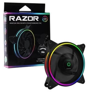 Image of Game Max Razor 120mm 1200RPM PWM Addressable RGB LED Fan