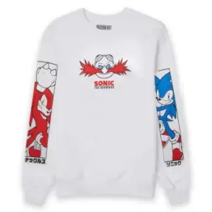 Image of Sonic The Hedgehog Eggmans Master Plan Sweatshirt - White - S