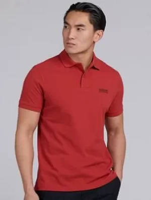 Image of Barbour International Essential Polo Shirt, Red, Size S, Men