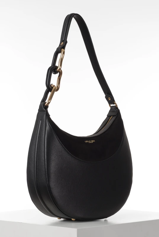 Image of Luella Grey Womens 'Thelma' Scoop Hobo in Black Female One Size