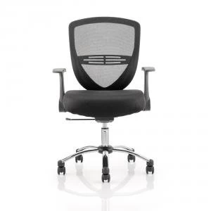 Image of Trexus Iris Task Operator Chair With Arms Fabric Black Ref EX000135