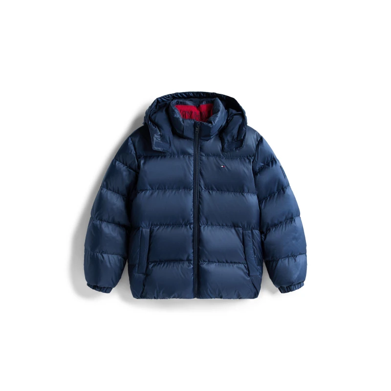 Image of Tommy Hilfiger Hooded Padded Jacket Navy Blue Baby 10Y (138CM);12Y (150CM);14Y (156CM)