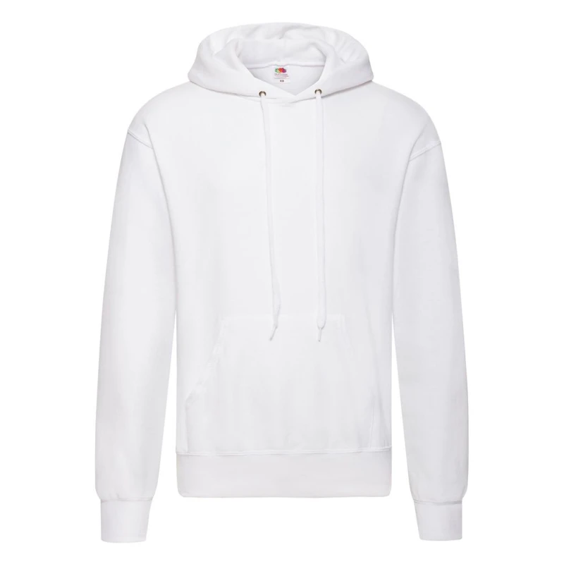 Image of Fruit Of The Loom Fruit of the Loom Men Classic Hooded Sweatshirt in White Size: large White L Male 5063377183184