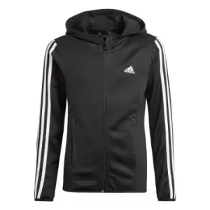 Image of adidas Designed To Move 3-Stripes Full-Zip Hoodie - Black