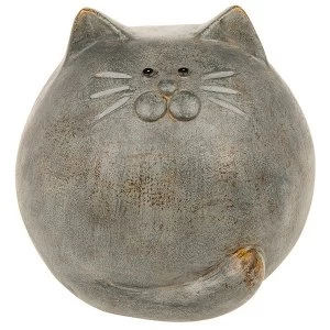 Image of Country Grey Round Cat Ornament