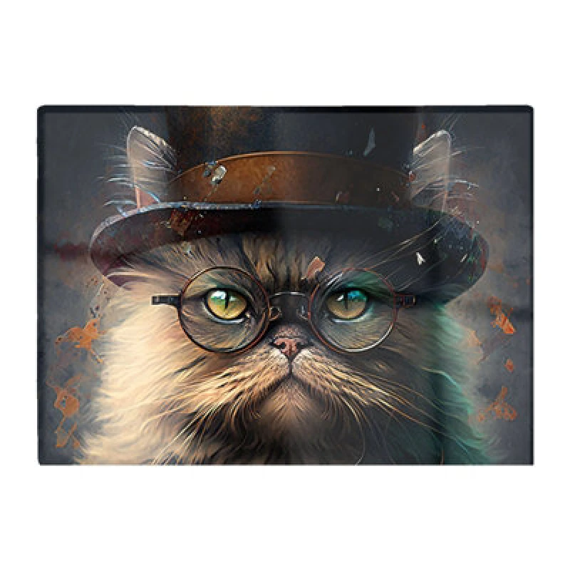 Image of Warren Reed Designer Persian Cat With Glasses Splashart Chopping Board