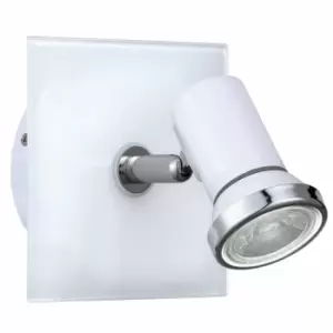 Image of Eglo White Steel Single Spotlight