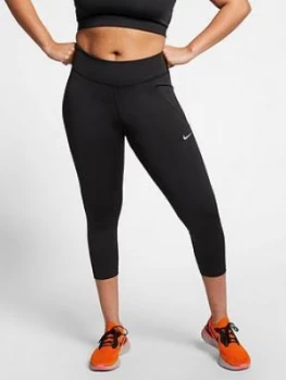 Image of Nike Run Fast Crop Legging (Curve) - Black