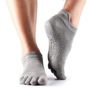 Image of Toesox Low Rise Full Toe Socks Heather rey Small UK Size 3.5 - 5.5