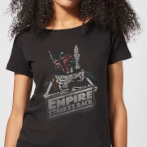 Image of Star Wars Boba Fett Skeleton Womens T-Shirt - Black - M