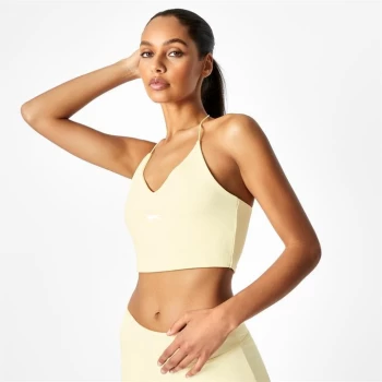 Image of Slazenger x Sophia & Cinzia Halter Neck Sports Bra - Yellow